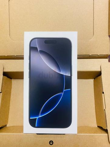 A new iPhone 16 Pro 1TB in its box showcasing the front design and display