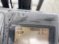Close-up of a digital odometer display showing 100850.5 km for total mileage and 4.9 km for trip mileage
