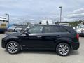 A black 2015 Kia Sorento parked with a sleek design and alloy wheels showcasing its all-wheel drive feature