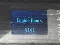 Display screen showing engine hours for a 2018 Ford F-550 indicating a total of 4141 hours