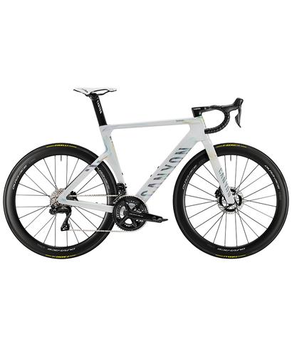 2025 Canyon Aeroad CFR Tensor Road Bike featuring a sleek design with a lightweight frame disc brakes and aerodynamic handlebars