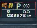 Dashboard display of a 2021 Subaru WRX showing parking mode with odometer reading of 23572 kilometers and other information