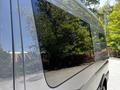 A 2017 Mercedes-Benz Sprinter van with a reflective surface showing trees and foliage in its reflection
