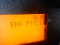 Display screen of a 2014 International Durastar showing readings for engine and power take-off with values indicated as 0.0 and labels ENG and PTO L