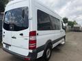 A white 2009 Dodge Sprinter Van with tinted windows and a sliding side door parked on a road