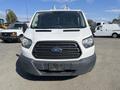 Front view of a 2016 Ford Transit van with a white exterior and black grille featuring the Ford logo
