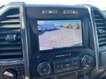 A 2019 Ford F-150 dashboard display showing a rearview camera view with guiding lines