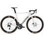A 2025 Canyon Aeroad CF SLX 8 Di2 Road Bike featuring a sleek white frame aerodynamic design and lightweight DT Swiss wheels