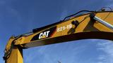 A 2018 Caterpillar 326F L Excavator with a yellow arm featuring the CAT logo and attached hydraulic components