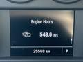 A digital display in a vehicle showing engine hours as 548.6 hrs and mileage as 25568 km