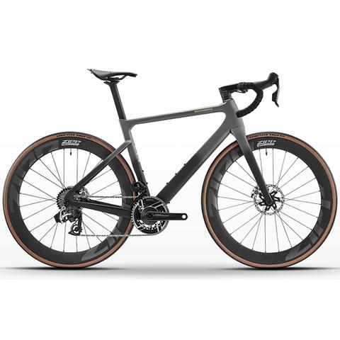 2026 Boardman SLR 9.8 Carbon Race Road Bike featuring a sleek design with drop handlebars and wide tires for enhanced performance and aerodynamics
