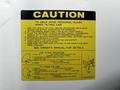 A safety instruction placard for a 2007 GMC W3500 detailing cab tilting procedures to avoid personal injury