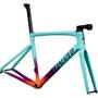 2023 Specialized Tarmac SL7 Frameset featuring a gradient design from aqua to orange and a sleek aerodynamic structure