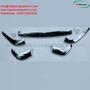 A set of chrome bumpers for a 1959-1963 Ferrari 250 GT SWB including a central piece and two side sections