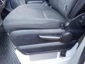The image shows the driver's seat of a 2016 Mercedes-Benz Sprinter with a textured gray fabric and adjustable armrest