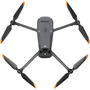 DJI Mavic 3 Thermal Drone with four propellers and a camera positioned underneath the body featuring a sleek gray design and orange accents