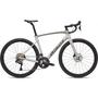 2026 Specialized Roubaix SL8 Expert Shimano Ultegra Di2 Road Bike with a sleek gray frame and advanced components designed for road cycling performance