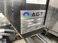 A silver identification plate on a QH13R Mini Excavator displaying the AGT logo type model and specifications