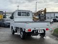 A white 2009 Suzuki Carry truck with a flatbed, showing the rear view and tailgate, featuring a compact design and simple lines