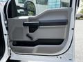 The image shows the interior door panel of a 2017 Ford F-250 SD featuring a textured gray surface a black handle and a manual window crank