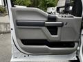 Interior door panel of a 2020 Ford F-350 SD featuring a gray and black color scheme with controls and a handle