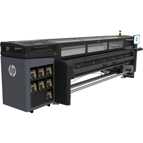 HP Latex 1500 large-format superwide printer with multiple ink cartridges and digital interface for printing large banners and graphics