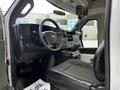 Interior view of a 2019 Chevrolet Express showing the driver's seat dashboard and steering wheel