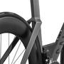 A 2025 Canyon Speedmax CF 7 Di2 road bike featuring an aerodynamic frame and sleek wheels designed for high-performance cycling