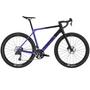 2025 Canyon Grail CF SLX 8 Di2 GRC42 Road Bike with a purple and black frame featuring drop handlebars and disc brakes equipped with DT Swiss wheels