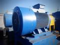 A blue industrial electric motor model 2013 Shandong 350S-16 with ventilation slots and a sturdy base