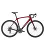 2025 Trek Domane SLR 9 AXS Gen 4 Road Bike in a deep red finish featuring disc brakes and aerodynamic frame design with high-performance components