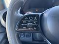 Close-up of the steering wheel controls for cruise control on a 2019 Mercedes-Benz Sprinter showing buttons for setting adjusting and canceling cruise functions