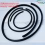 A set of black rubber bumpers designed for a Mercedes W116 EURO style from 1972 to 1981 arranged in various sizes