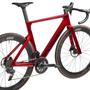 2025 Canyon Aeroad CF SLX 8 AXS Road Bike featuring a sleek red frame aerodynamic design and high-performance ZIPP wheels