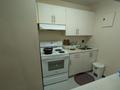 1 Bedroom Apartment available for Sublet from Feb 1 2025 featuring a compact kitchen with a stove refrigerator and sink