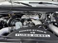 A close-up of a 2008 Ford F-250 SD engine showing the Power Stroke V8 Turbo Diesel components with various hoses and tubes connected