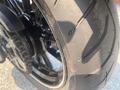 Close-up of the rear tire of a 2020 Kawasaki Vulcan S showcasing its tread pattern and sidewall details