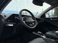 Interior view of a 2023 Kia Niro EV showing the steering wheel dashboard and console with modern controls and displays