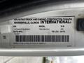 A label detailing specifications of a 2008 International 7500 truck including VIN model number and manufacturing date