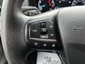 Close-up of the steering wheel of a 2020 Ford Transit showing control buttons for cruise control and audio functions