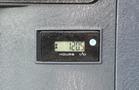 A digital hour meter displaying 1206 hours on a 2022 Hyundai R55-9A machinery dashboard