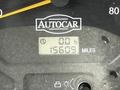 The dashboard display of a 2012 Autocar Xpert showing the mileage at 15609 miles with an empty fuel gauge indicator