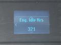 Display screen showing engine idle hours with the number 321