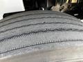 Close-up of a tire tread on a 2019 International 4300 showing detailed grooves and wear patterns