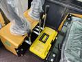 2024 AGT Industrial Yellow H13R Mini Excavator controls with levers and a digital display panel in a compact cabin design