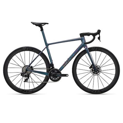 A 2025 Giant TCR Advanced SL 1 AXS road bike featuring a sleek design lightweight frame disc brakes and high-performance components