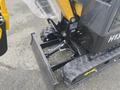 2024 AGT Industrial H13R Mini Excavator with tracked wheels and an attached front blade showcasing hydraulic components and a compact design