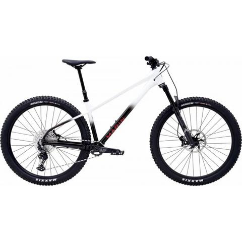 2024 Marin San Quentin 29" 3 Mountain Bike featuring a white frame black accents wide tires and a two-tone color scheme