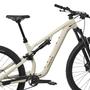 A 2025 Canyon Neuron 5 mountain bike in a light beige color featuring dual suspension and knobby tires designed for off-road terrain