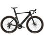 2024 Canyon Aeroad CF SLX 7 AXS Road Bike featuring a sleek black frame lightweight construction and aerodynamic design with DT Swiss wheels and integrated components